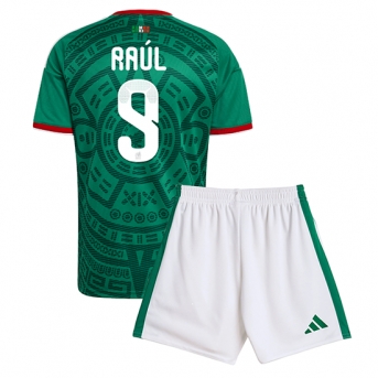 Billige Fotballdrakt Mexico Raul Jimenez #9 Replika Hjemmedraktsett Barn VM 2026 Kortermet (med bukser)